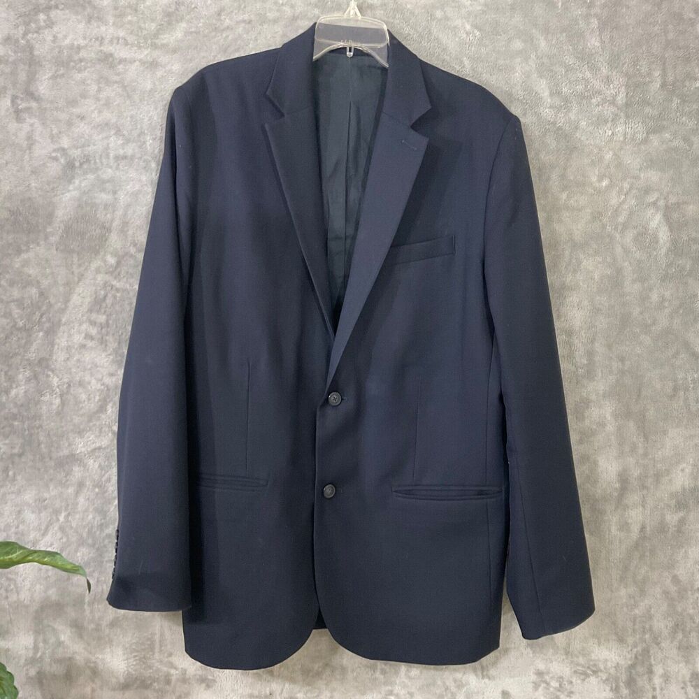 L.L. BEAN Wool Blazer Suit Jacket Men’s Size 42 Tall Navy Blue